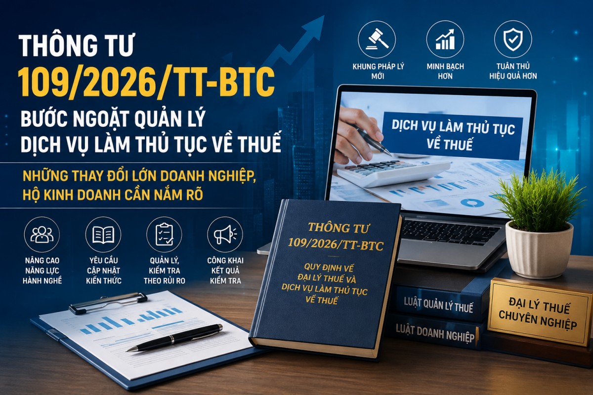Thông tư 109/2026/TT-BTC thay đổi “luật chơi” dịch vụ thuế, doanh nghiệp cần chuẩn bị gì?
