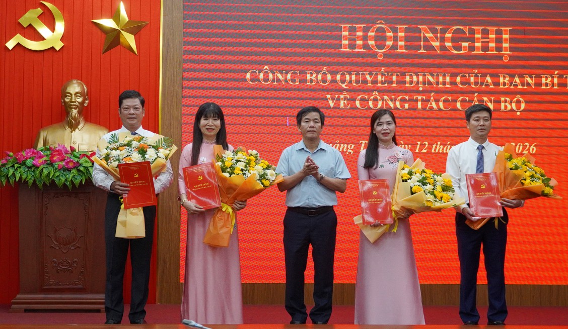 Quảng Trị công bố quyết định của Ban Bí thư về công tác cán bộ