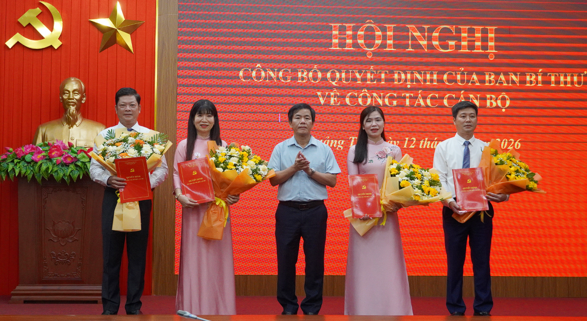 Quảng Trị công bố quyết định của Ban Bí thư về công tác cán bộ