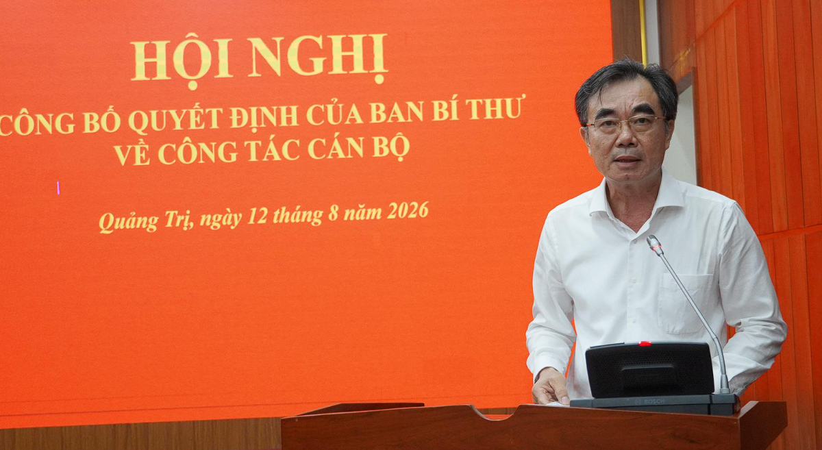 Quảng Trị công bố quyết định của Ban Bí thư về công tác cán bộ
