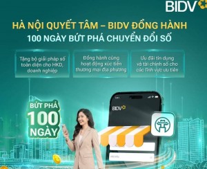 “100 ngày chuyển đổi số” tại Thủ đô: BIDV và những giải pháp trợ lực công nghệ, tài chính