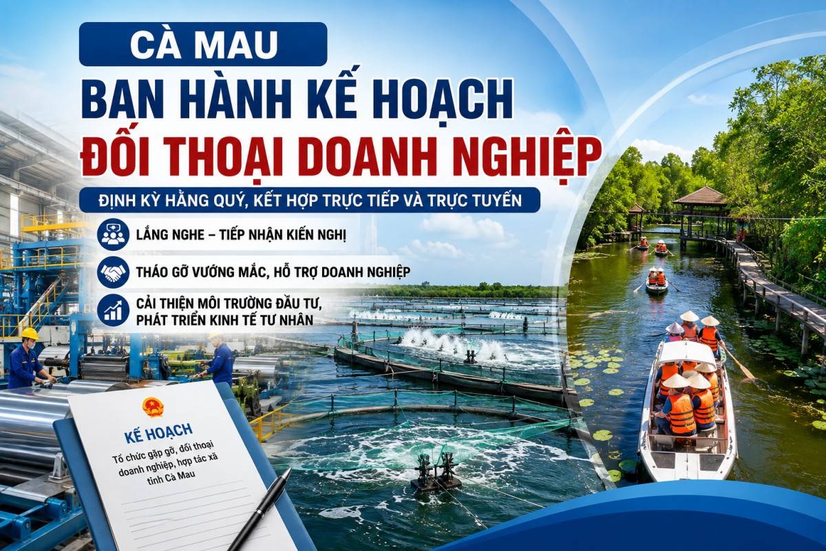 đối thoại doanh nghiệp Cà Mau gắn với sản xuất công nghiệp nuôi tôm và du lịch sinh thái