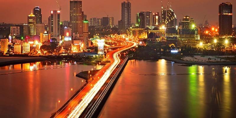 Quang cảnh khu kinh tế đặc biệt Johor - Singapore, nằm tại tiểu bang Johor Bahru, Malaysia
