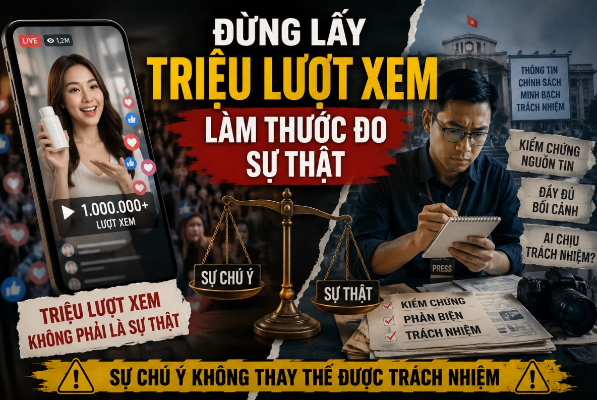 Đừng lấy triệu lượt xem làm thước đo sự thật