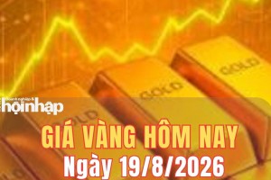 Giá vàng hôm nay 19/8/2026: Vàng trong nước tăng giảm trái chiều