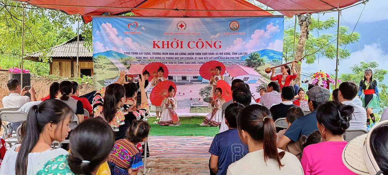 Hơn 3 tỷ đồng xây điểm trường Suối Dầm: Dấu ấn từ Quỹ Thiện Tâm và Hội Chữ thập đỏ Lào Cai