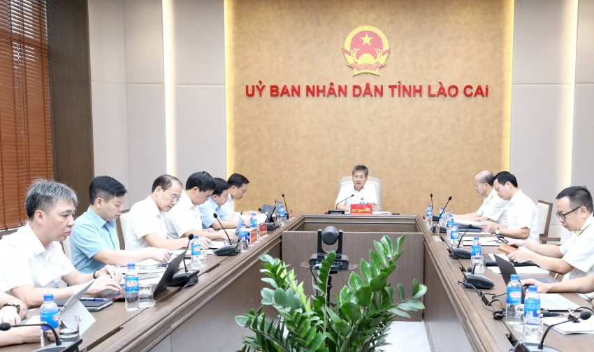 Phó Chủ tịch Thường trực UBND tỉnh Ngô Hạnh Phúc phát biểu tại buổi làm việc
