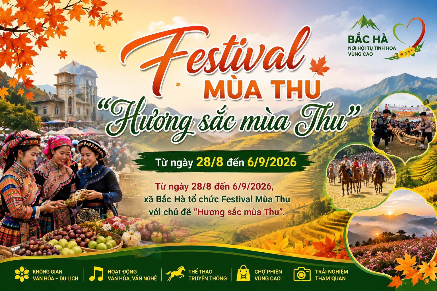 Bắc Hà gọi mùa thu bằng vó ngựa, hương cốm và sắc màu cao nguyên trắng