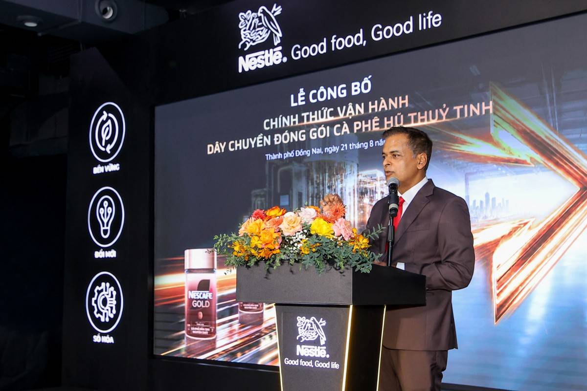 Ông Binu Jacob, Tổng Giám đốc Nestlé Việt Nam phát biểu tại sự kiện