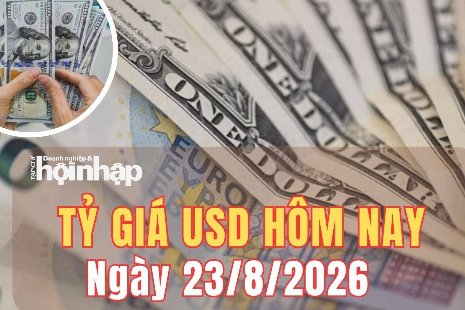 Tỷ giá USD hôm nay 23/8/2026: Đồng USD chịu áp lực giảm