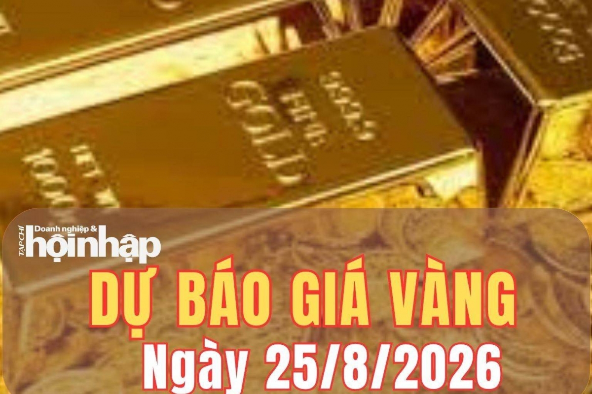 Dự báo giá vàng ngày 25/8: Tiếp tục tăng