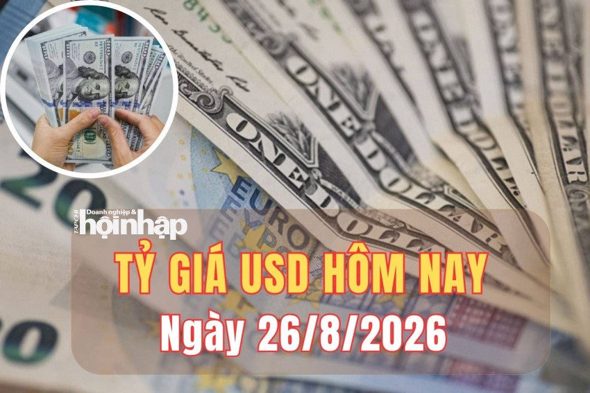 Tỷ giá USD hôm nay 26/8/2026: Đồng USD đảo chiều giảm
