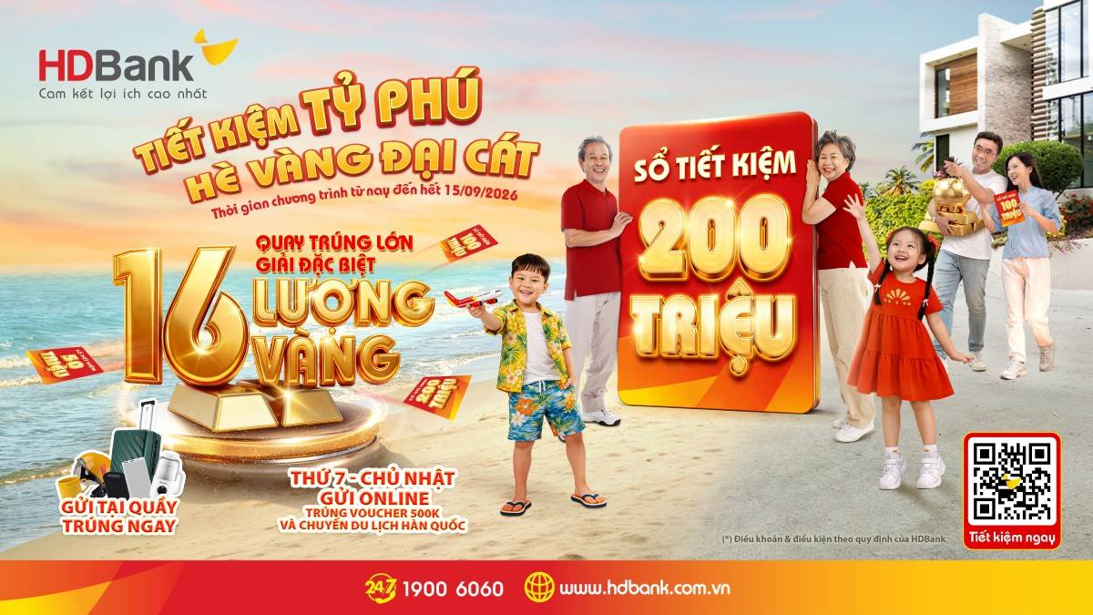 Chỉ còn đến 15/9 để gia tăng cơ hội trở thành chủ nhân 16 lượng vàng