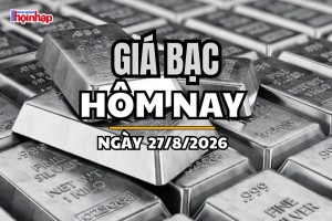 Giá bạc hôm nay 27/8/2026: Giá bạc tiếp tục giảm cả trong nước và thế giới