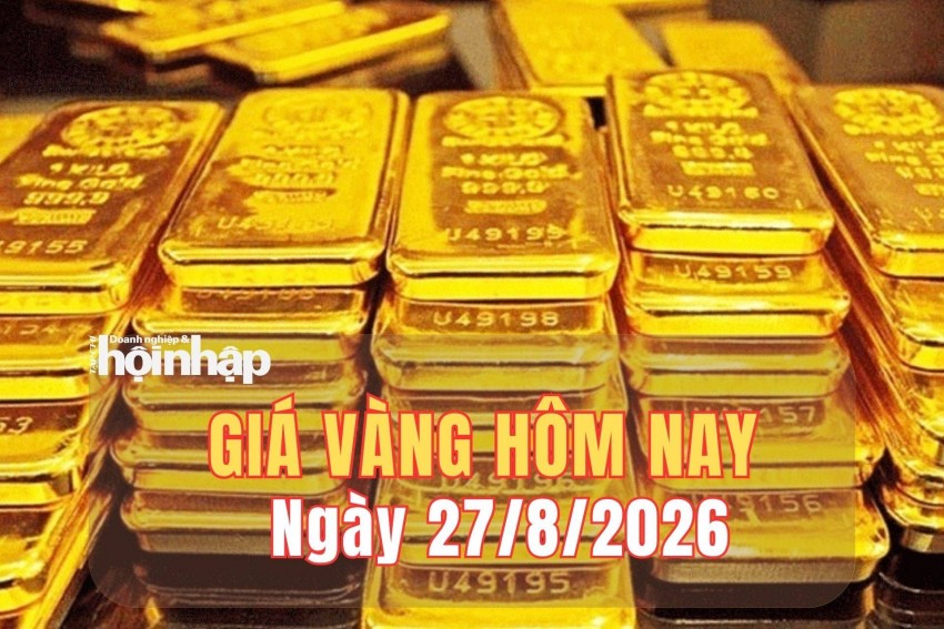 Giá vàng hôm nay 27/8/2026: Vàng trong nước quay đầu giảm, thị trường chịu áp lực từ đồng USD