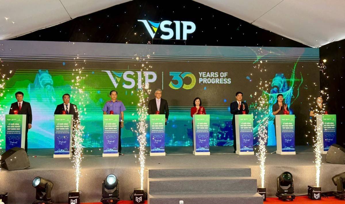 VSIP Quảng Ninh khởi công: Mở thêm động lực cho không gian công nghiệp xanh, hiện đại