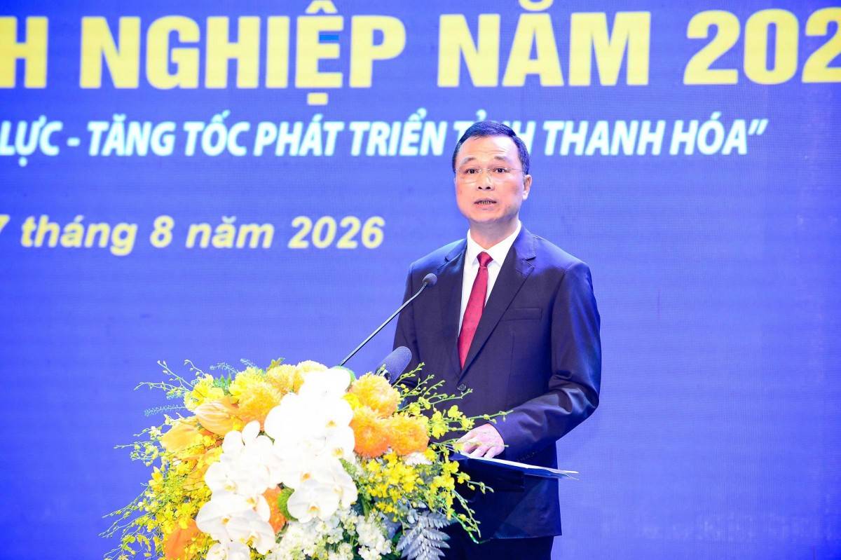 Chủ tịch UBND tỉnh Tô Anh Dũng phát biểu tại hội nghị