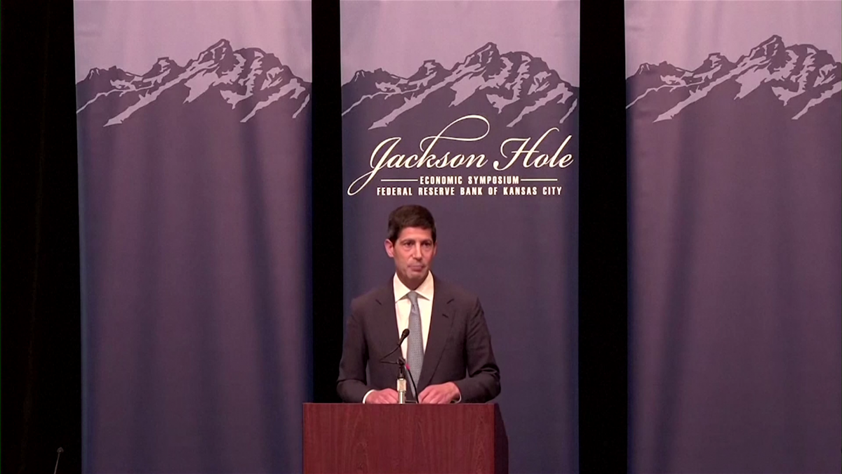 Chủ tịch Cục Dự trữ Liên bang Mỹ (Fed) Kevin Warsh phát biểu tại diễn đàn Jackson Hole, tổ chức ngày 28/8/2026