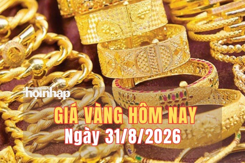 Giá vàng hôm nay 31/8/2026: Giá vàng trong nước đi ngang, vàng thế giới chịu sức ép từ Fed