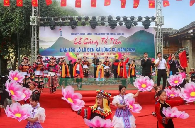 Lũng Cú (Tuyên Quang) lan tỏa giá trị di sản từ Lễ cúng Tổ tiên của người Lô Lô Đen