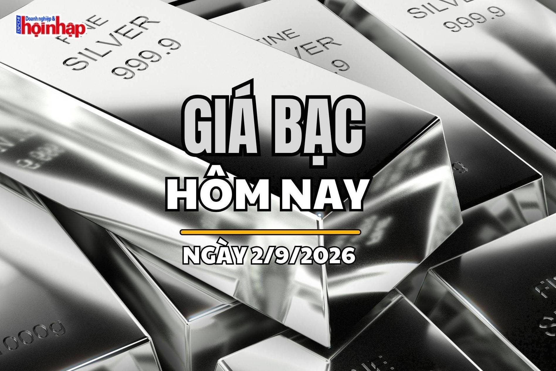 Giá bạc hôm nay 2/9/2026: Fed gây sức ép, bạc thế giới lùi về 66,53 USD/ounce