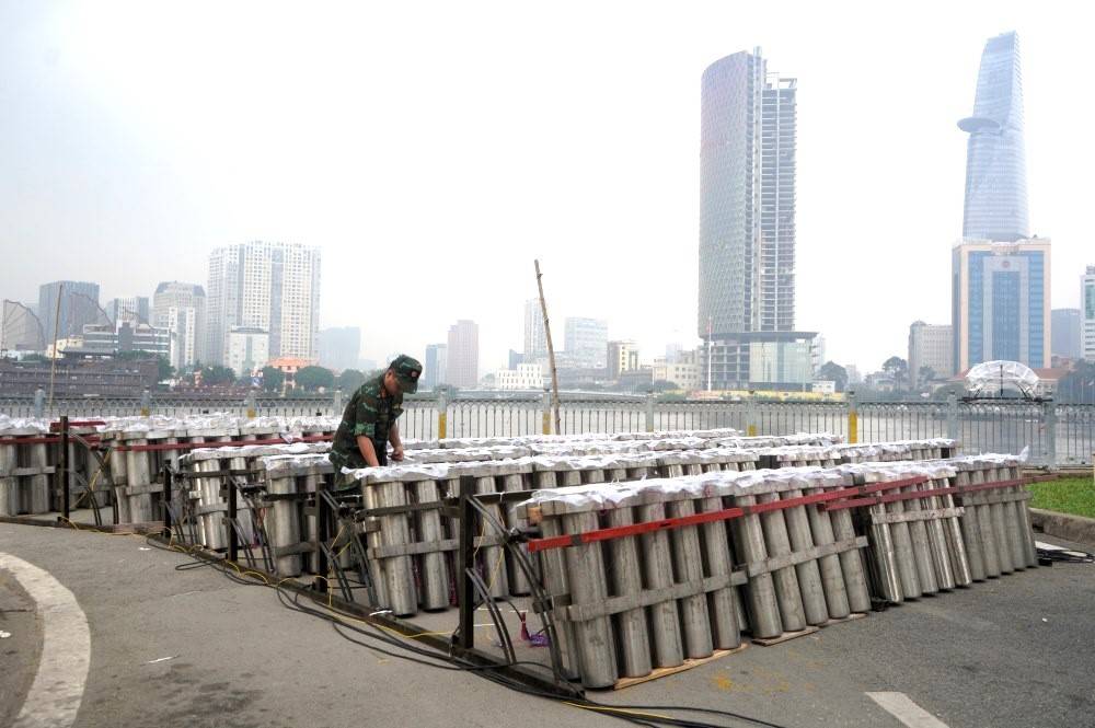 TP. Hồ Chí Minh hoàn tất trận địa pháo hoa, sẵn sàng mừng Quốc khánh 2/9