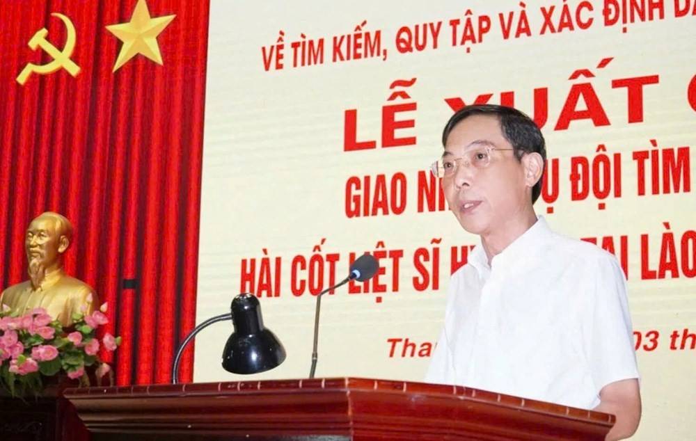 Thanh Hóa: Đội  quy tập, tìm kiếm hài cốt liệt sĩ xuất quân sang nước bạn Lào thực hiện nhiệm vụ mùa khô 2026 - 2027