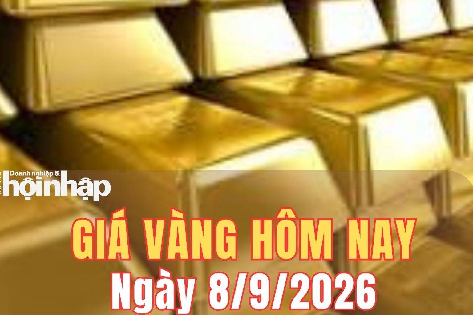 Giá vàng hôm nay 8/9/2026: Vàng miếng SJC, vàng nhẫn đồng loạt giảm