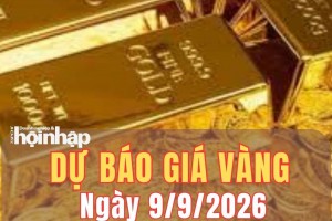 Dự báo giá vàng ngày mai 9/9: Xu hướng nghiêng về giảm nhẹ