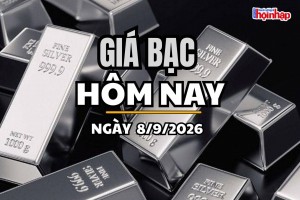 Giá bạc hôm nay 8/9 /2026: Giá bạc Phú Quý giảm 19.000 đồng/lượng, thế giới nhích tăng