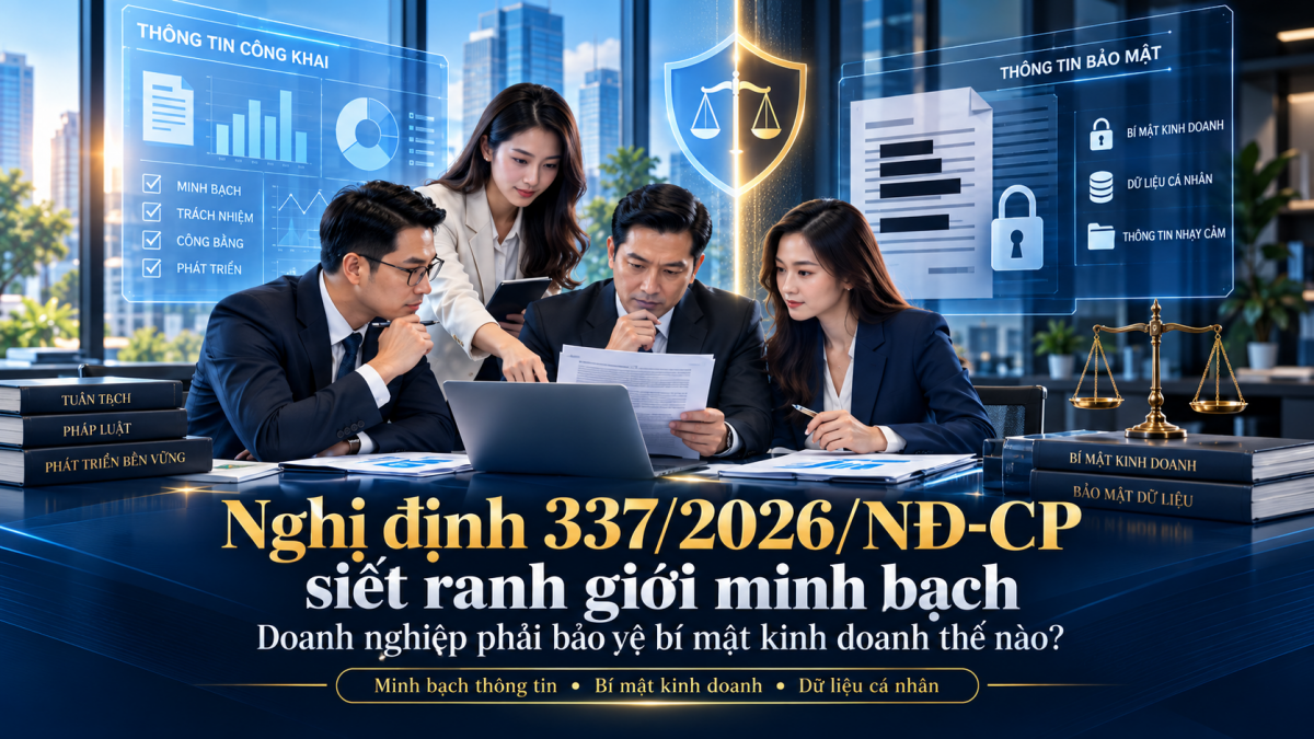 Nghị định 337/2026/NĐ-CP siết ranh giới minh bạch: Doanh nghiệp phải bảo vệ bí mật kinh doanh thế nào?