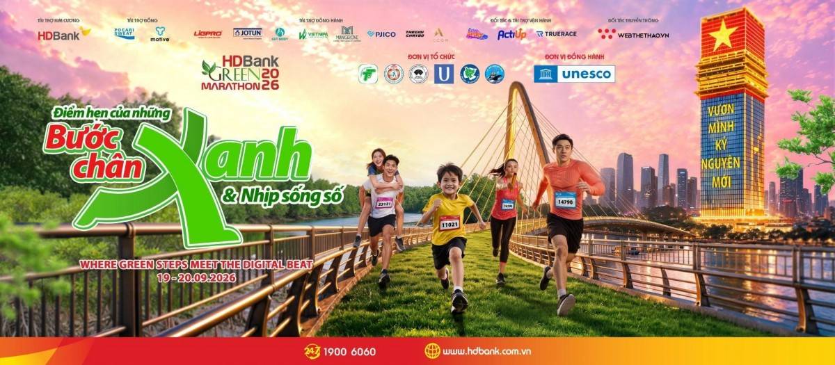 HDBank Green Marathon 2026 khởi động: Bật nhịp xanh, bứt phá giữa rừng và biển Cần Giờ