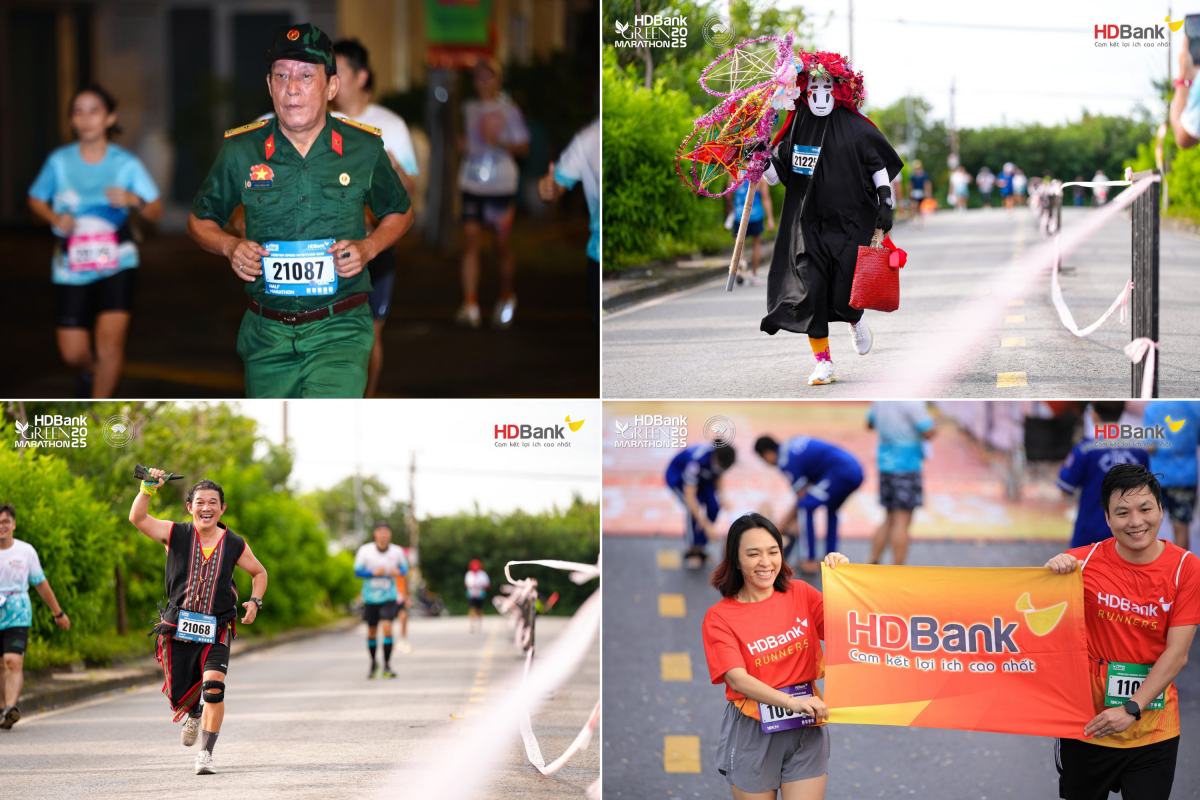 Đường chạy xanh cũng là nơi các runner thỏa sức thể hiện cá tính và dấu ấn riêng.