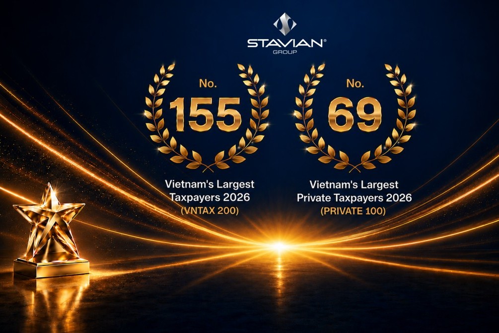Stavian vào Top 155 doanh nghiệp nộp ngân sách lớn nhất Việt Nam