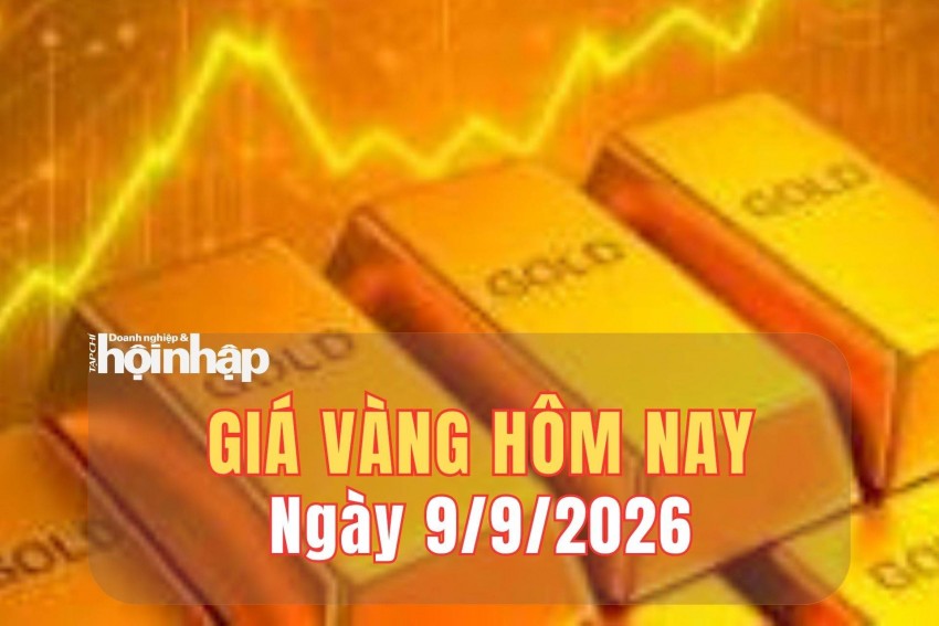 Giá vàng hôm nay 9/9/2026: Giá vàng trong nước tiếp tục giảm