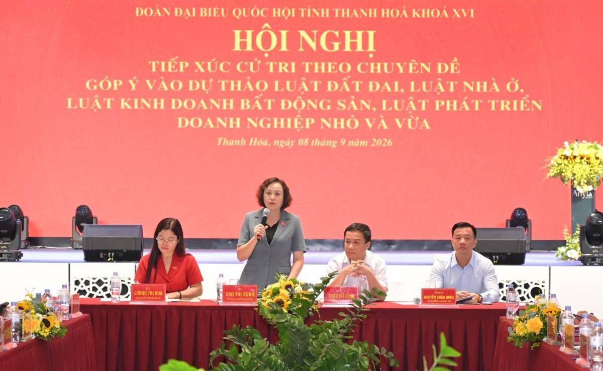 Thanh Hoá: Hội nghị góp ý hoàn thiện các dự thảo luật về đất đai, nhà ở và doanh nghiệp nhỏ và vừa