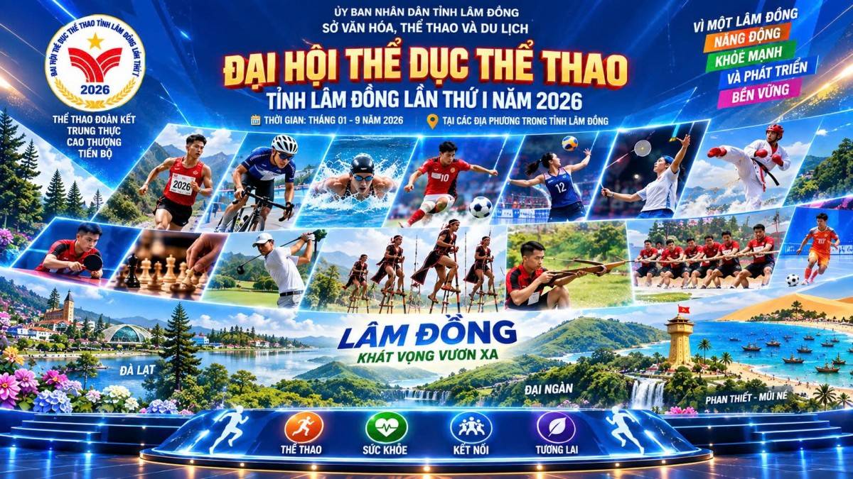Đại hội thể thao Lâm Đồng sẵn sàng khai mạc