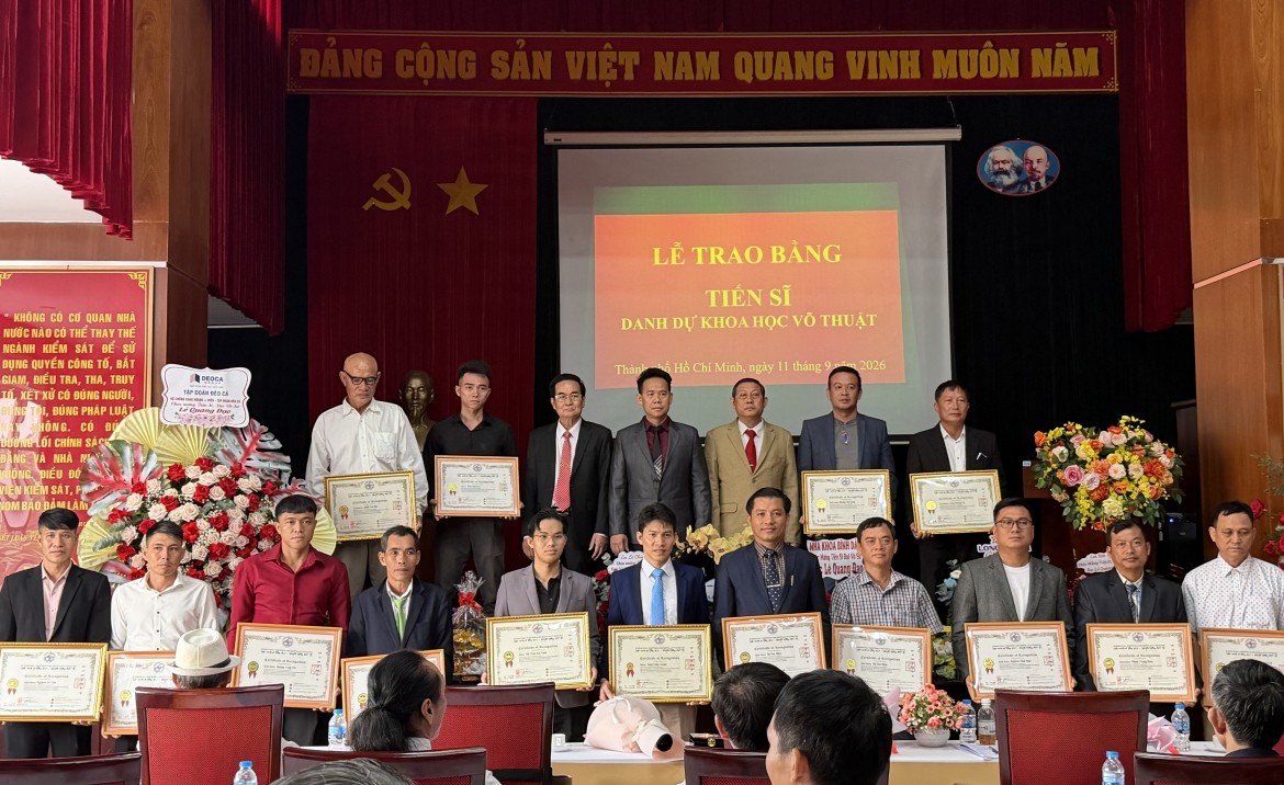 TP. Hồ Chí Minh trao bằng Tiến sĩ danh dự Khoa học Võ thuật