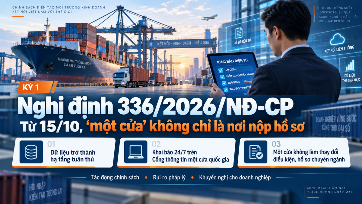 Nghị định 336/2026/NĐ-CP: Từ 15/10, “một cửa” không chỉ là nơi nộp hồ sơ: dữ liệu trở thành hạ tầng tuân thủ
