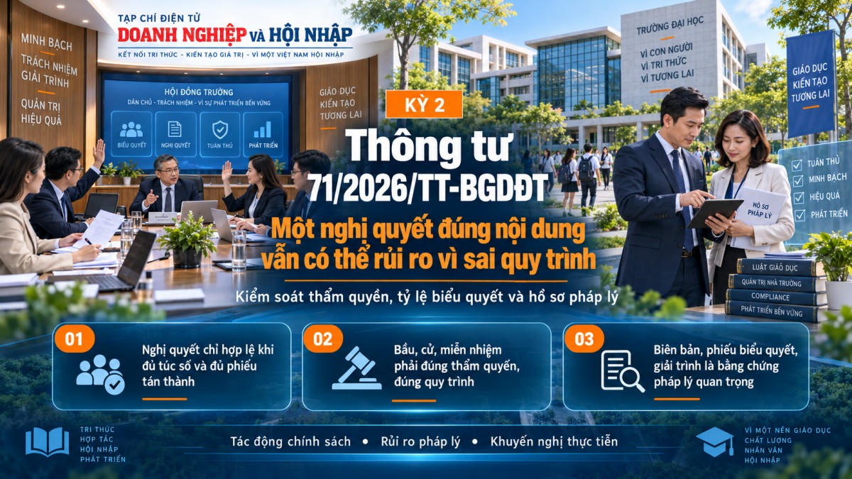 Thông tư 71/2026/TT-BGDĐT: Nghị quyết hội đồng trường có thể rủi ro nếu sai quy trình