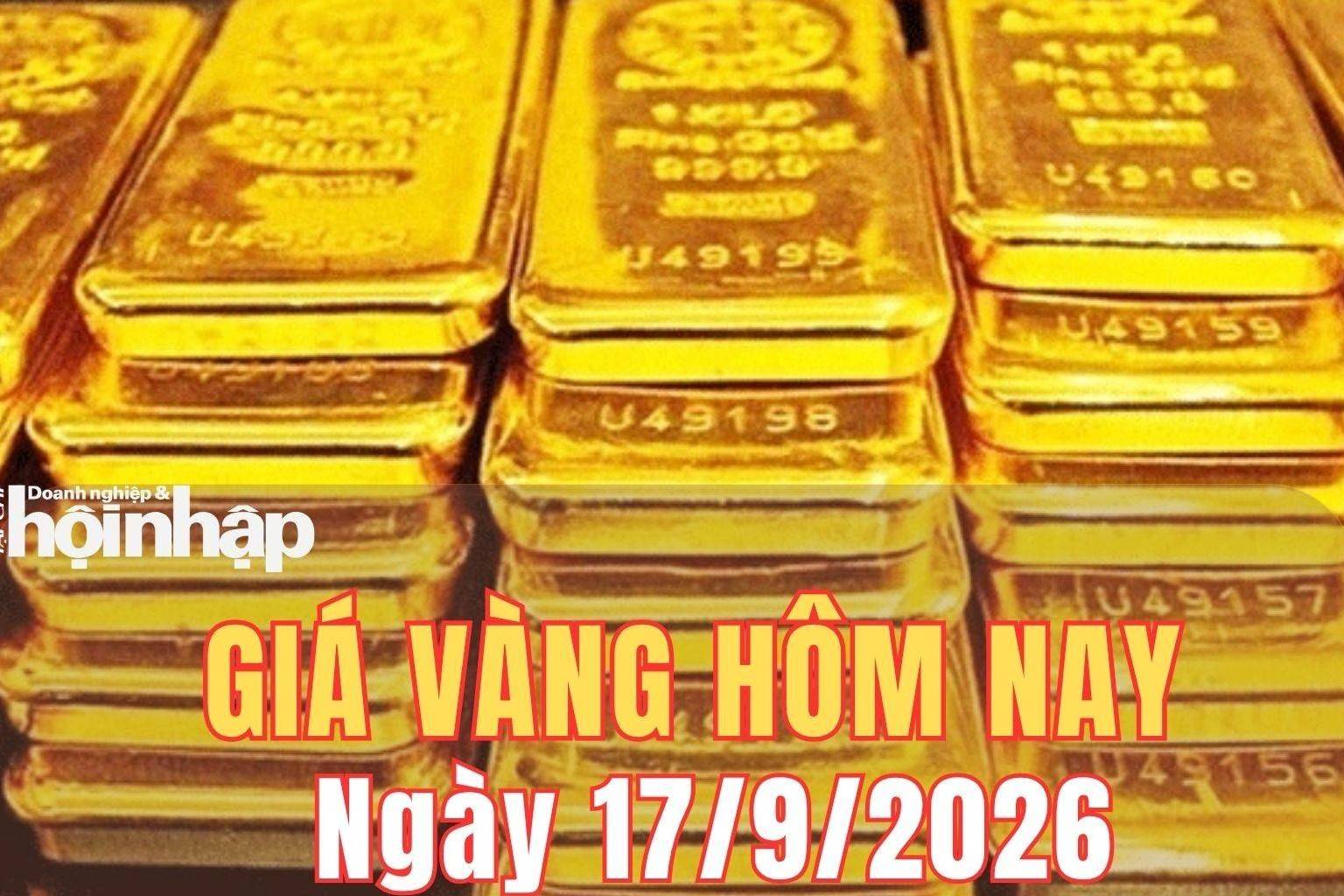 Giá vàng hôm nay 17/9/2026: Vàng SJC bật tăng, Fed tiếp tục gây sức ép lên thị trường