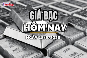 Giá bạc hôm nay 18/9 /2026: Giá bạc trong nước trái chiều, bạc thế giới tăng mạnh