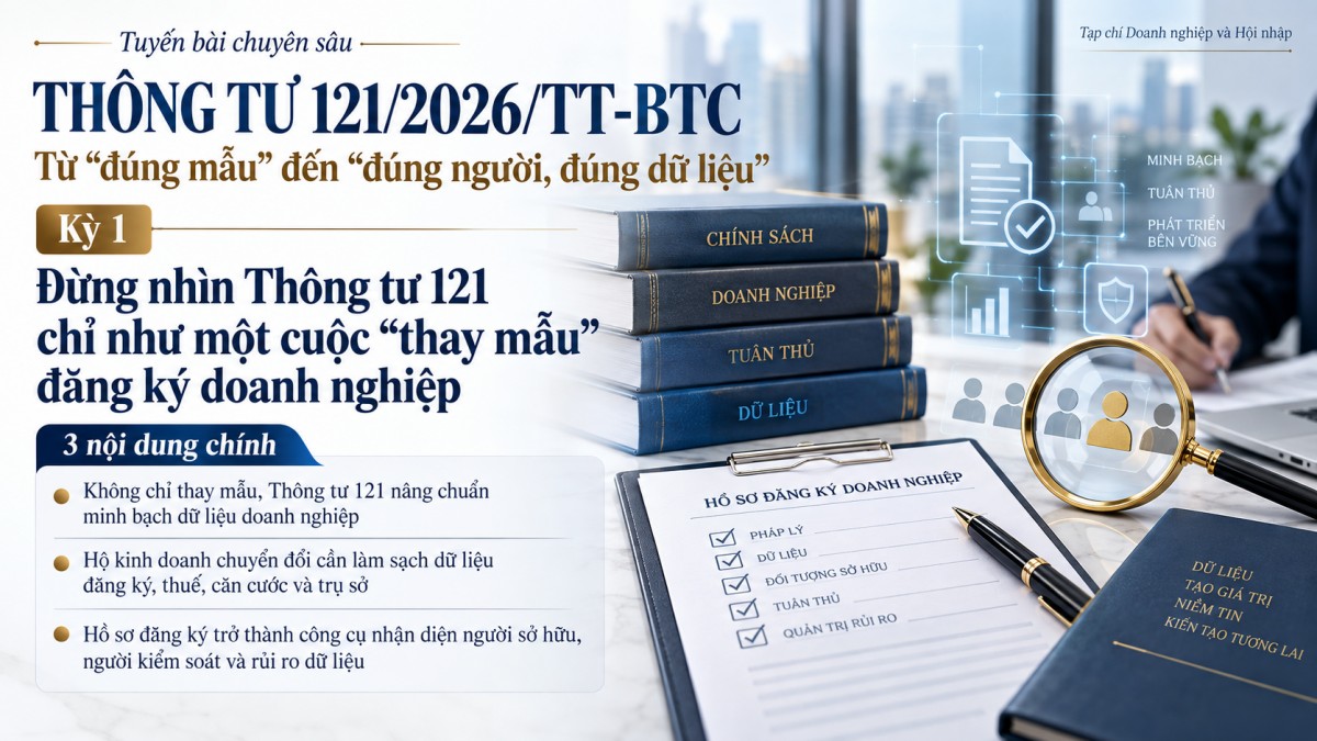 Thông tư 121/2026/TT-BTC: Từ " đúng mẫu" đến "đúng người, đúng dữ liệu"
