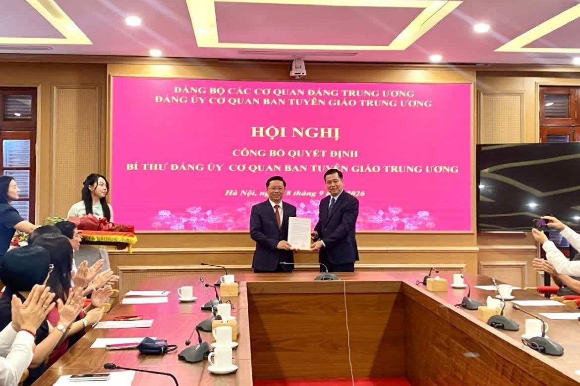 Đồng chí Trần Thanh Lâm được chỉ định giữ chức Bí thư Đảng ủy Cơ quan Ban Tuyên giáo Trung ương