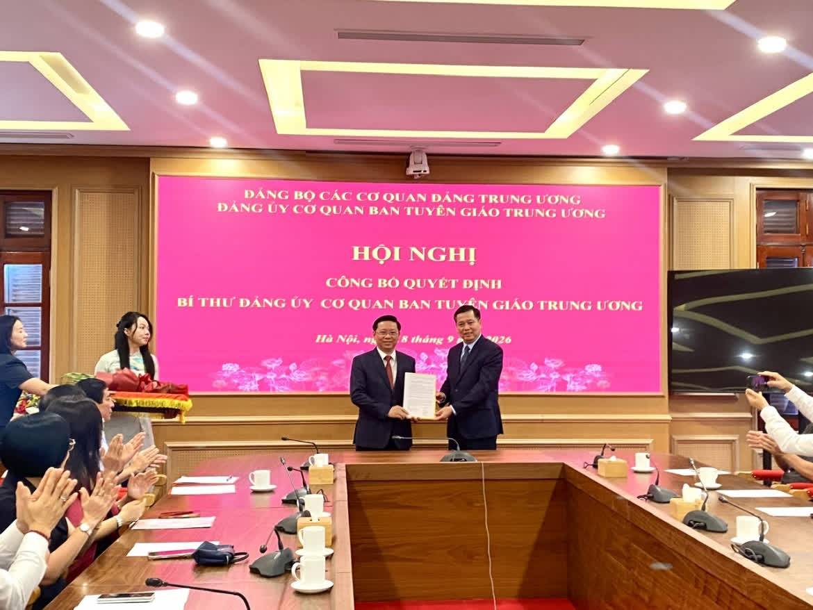 Đồng chí Trần Thanh Lâm được chỉ định giữ chức Bí thư Đảng ủy Cơ quan Ban Tuyên giáo Trung ương