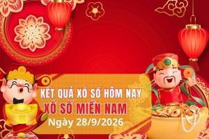 XSMN 28/9, Kết quả xổ số miền Nam hôm nay 28/9/2026, Trực tiếp XSMN ngày 28 tháng 9