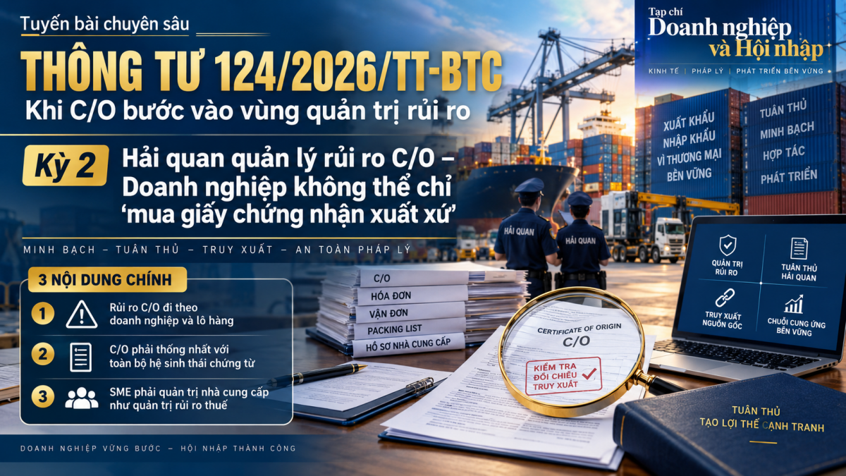 Thông tư 124/2026/TT-BTC: Quản lý rủi ro C/O hàng nhập khẩu, doanh nghiệp cần lưu ý gì?