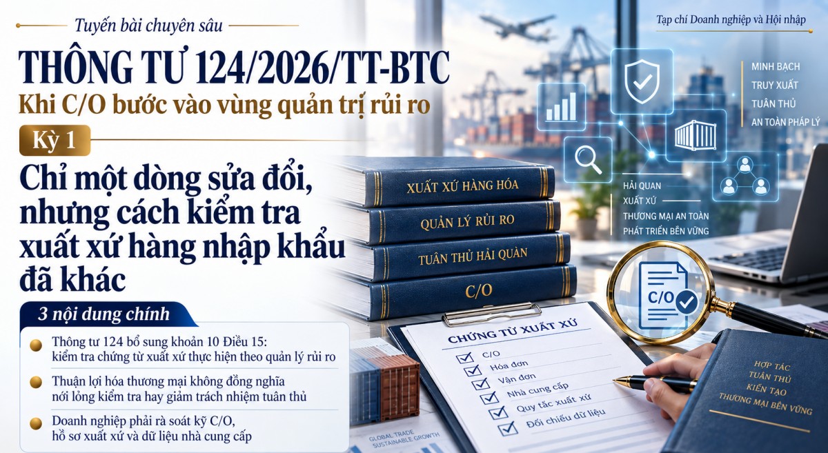 Thông tư 124/2026/TT-BTC: Kiểm tra xuất xứ hàng nhập khẩu bước vào cơ chế quản lý rủi ro