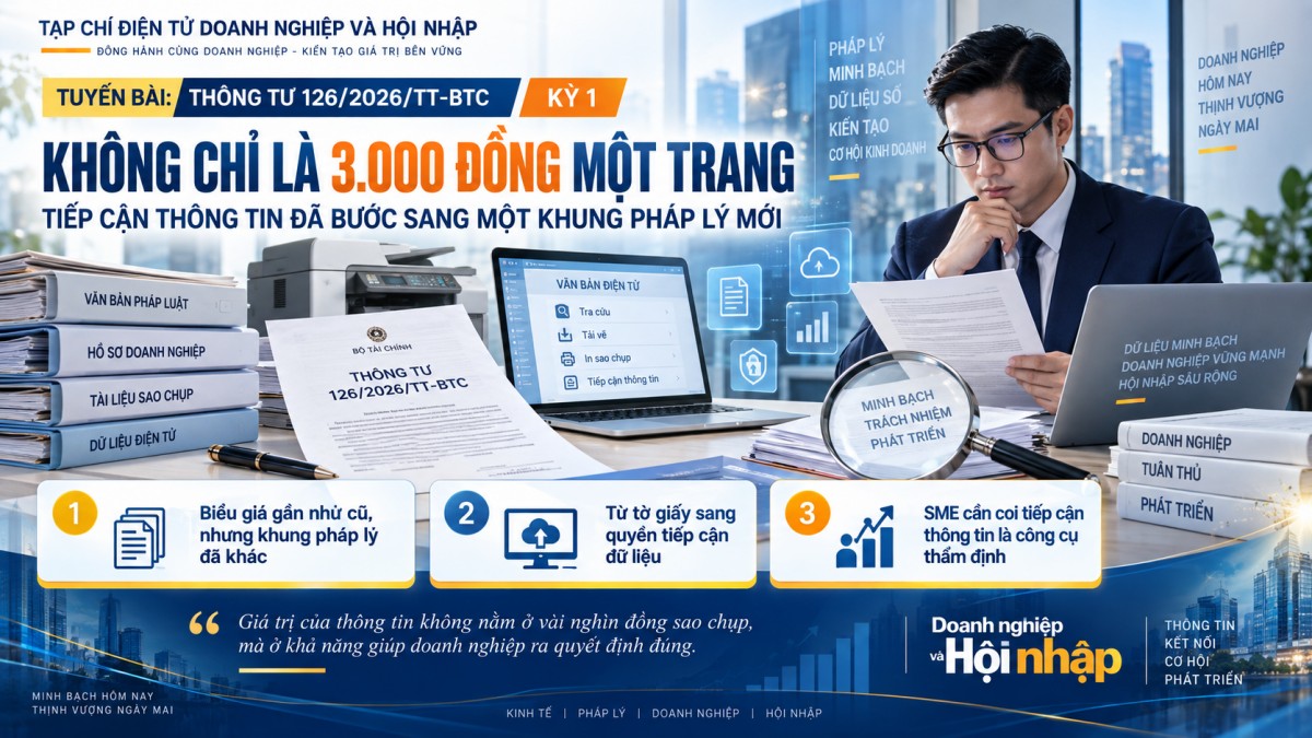 Thông tư 126/2026/TT-BTC: Chi phí in, sao chụp thông tin từ 1/9/2026