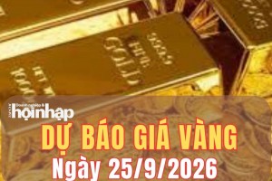 Dự báo giá vàng ngày mai 25/9: Áp lực giảm chưa hạ nhiệt